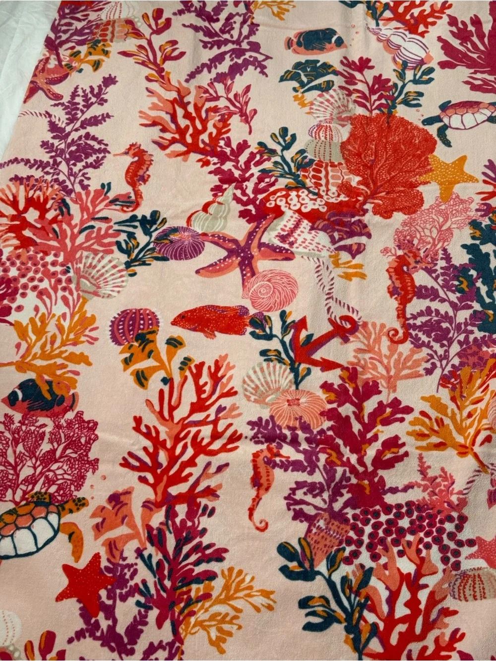 NWOT Vera Bradley Shore Thing Coral Beach Towel Ocean Coral Reef Towel RARE